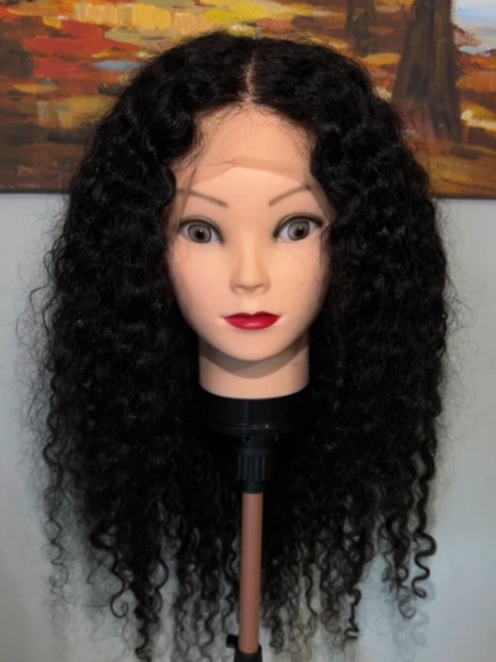 Human Hair Brazilian Jerry Curly 13X4 Lace Front Wig 200% Density 28 inch